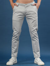 Solid Light Cream Cotton Pant