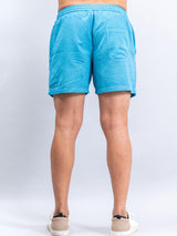 Solid Teal Blue Shorts - Tistabene