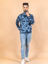 Deep Blue Tie and Dye Turtleneck - Tistabene