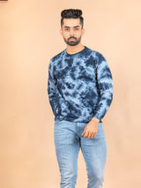 Deep Blue Tie and Dye Sweatshirt - Tistabene