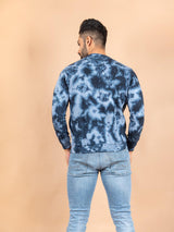 Deep Blue Tie and Dye Sweatshirt - Tistabene