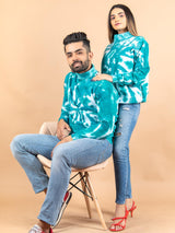 Sea Green Tie and Dye Turtle Neck - Tistabene