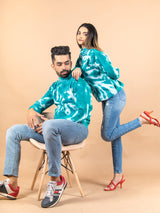 Sea Green Tie and Dye Turtle Neck - Tistabene