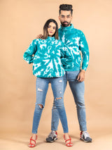 Sea Green Tie and Dye Turtle Neck - Tistabene