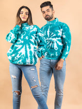 Sea Green Tie and Dye Turtle Neck - Tistabene