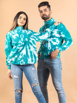 Sea Green Tie and Dye Turtle Neck - Tistabene