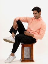 Peach Turtle neck Sweater - Tistabene