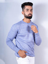 Lavender Color Crew Neck Men's Sweater - Tistabene