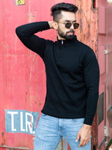 black zipper sweater