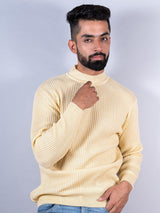 Yellow Color Turtle Neck Men's Sweater - Tistabene