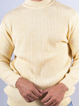 Yellow Color Turtle Neck Men's Sweater - Tistabene