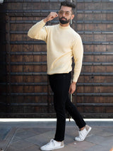 Yellow Color Turtle Neck Men's Sweater - Tistabene