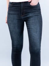 Classic Dark Blue Skinny Fit Jeans For Women