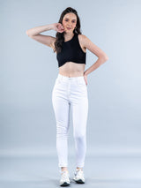 White Skinny Fit Jeans For Women