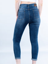 Mid Blue Skinny Fit Jeans For Women