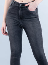 Carbon Black Skinny Fit Jeans For Women