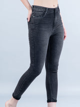 Carbon Black Skinny Fit Jeans For Women