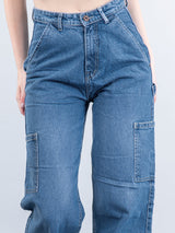 blue cargo jeans