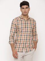 beige check shirt 