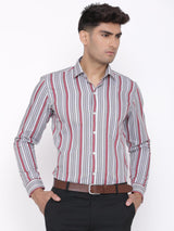 Grey and Pink Stripes Shirt - Tistabene