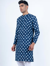 Blue Bloom Printed Kurta