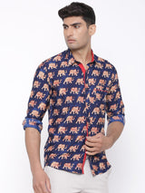 elephant printed shirt