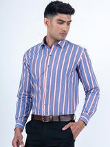 Champagne Stripes Cotton Shirt - Tistabene