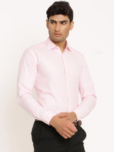 Pink Solid Cotton Shirt - Tistabene