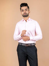 Baby Pink Plain Solid Shirt