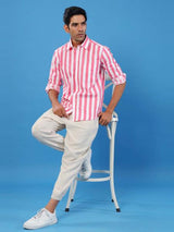 Pink Broad Stripes Shirt